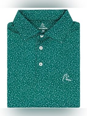 Rhoback Green Golf Print Polo